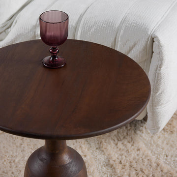 Beistelltisch – Mangoholz, Braun-Finish, Skulpturales Design – Donna | Starfurn