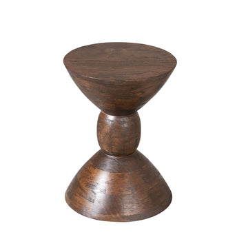 Beistelltisch – Mangoholz, Braun-Finish, Skulpturales Design, Handgefertigter Look – Ron | Starfurn