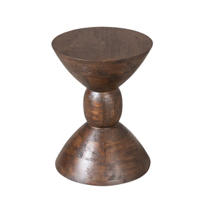 Beistelltisch – Mangoholz, Braun-Finish, Skulpturales Design, Handgefertigter Look – Ron | Starfurn