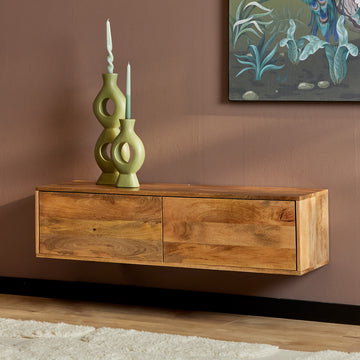 TV-Möbel – Schwebendes Design, Mango Holz, Grifflose Fronten – Vision | Starfurn