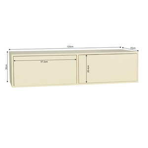 TV Cabinet – Mango Wood, Sand Color, Handleless Doors, Modern Design – Vision | Starfurn