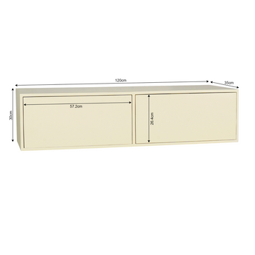 TV-Schrank – Mangoholz, Sandfarbe, Grifflose Türen, Modernes Design – Vision | Starfurn