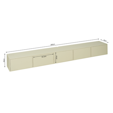 TV Möbel – Mangoholz massiv, Griffloses Design, Push Open, Sand Finish – Vision | Starfurn