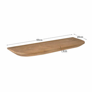 Wandregal – Mangoholz Konstruktion, Natürliche Oberfläche, Mehrteiliges Design – Gusta | Starfurn