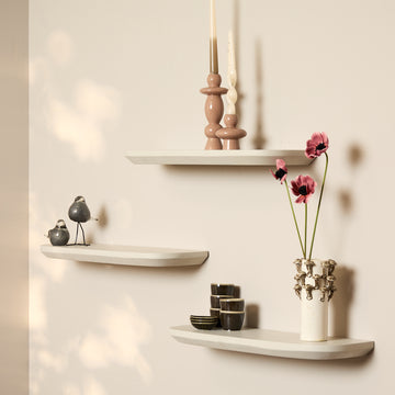 Wandregal – Mangoholz, Sandoptik, 3er-Set - Gusta | Starfurn