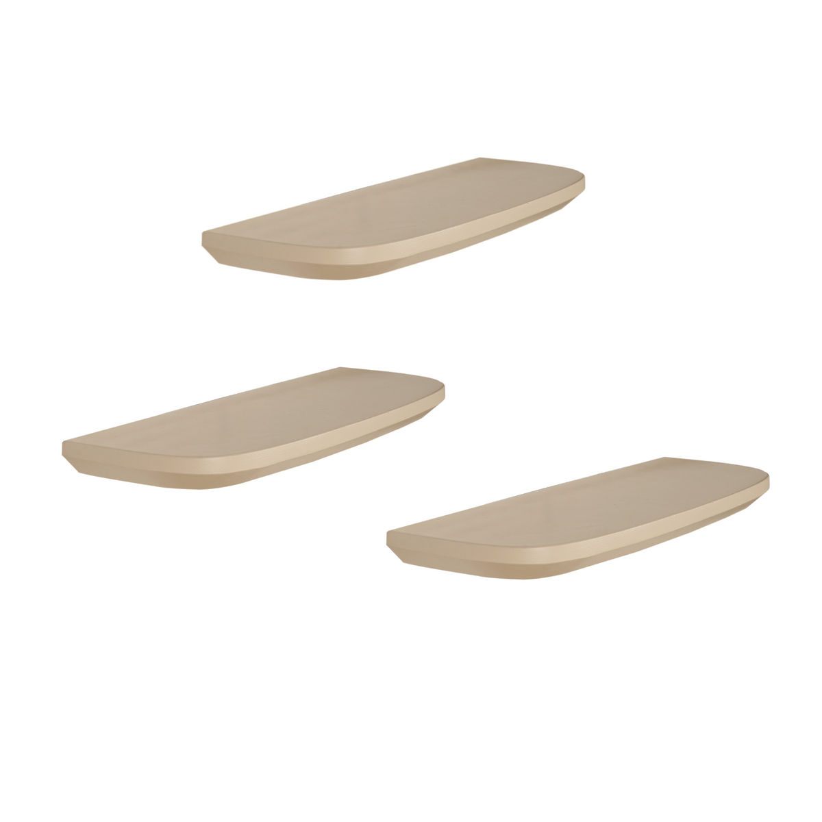 Wall Shelf – Mango Wood, Sand Finish, Set of 3 – Gusta | Starfurn