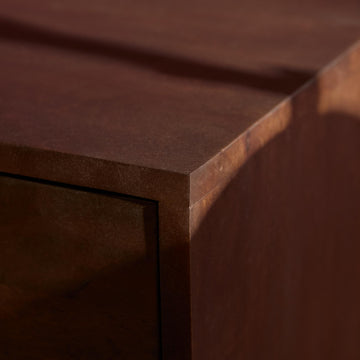 TV Unit - Mango Wood, Push-to-Open Doors, Brown Finish - Vision | Starfurn