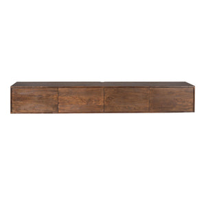 TV-Möbel – Mangoholz Material, Wandmontiertes Design, Mattes Finish - Vision | Starfurn