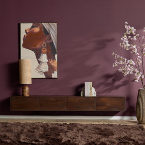 TV-Möbel – Mangoholz Material, Wandmontiertes Design, Mattes Finish - Vision | Starfurn