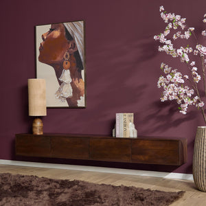 TV-Möbel – Mangoholz Material, Wandmontiertes Design, Mattes Finish - Vision | Starfurn