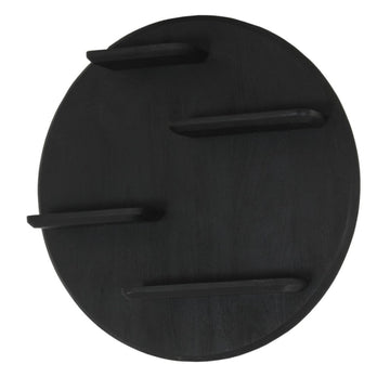 Wandregal – Mangoholz Konstruktion, Schwarze Oberfläche, Wandmontage Design – Lena | Starfurn
