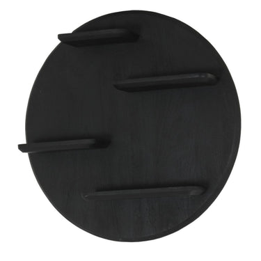 Wandregal – Mangoholz Konstruktion, Schwarze Oberfläche, Wandmontage Design – Lena | Starfurn