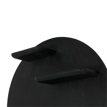 Wandregal – Mangoholz Konstruktion, Schwarze Oberfläche, Wandmontage Design – Lena | Starfurn