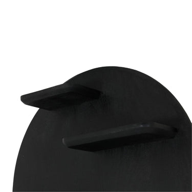 Wandregal – Mangoholz Konstruktion, Schwarze Oberfläche, Wandmontage Design – Lena | Starfurn