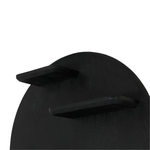 Wall Shelf – Mango Wood Construction, Black Finish, Wall Mount Design – Lena | Starfurn