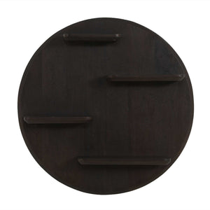 Wall Shelf - Round Shape, Mango Wood, Multiple Tiers - Lena | Starfurn