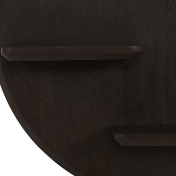 Wall Shelf - Round Shape, Mango Wood, Multiple Tiers - Lena | Starfurn