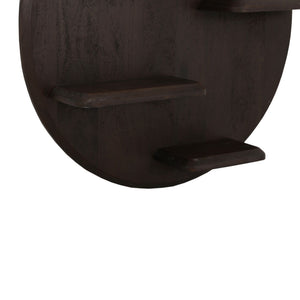 Wall Shelf - Round Shape, Mango Wood, Multiple Tiers - Lena | Starfurn