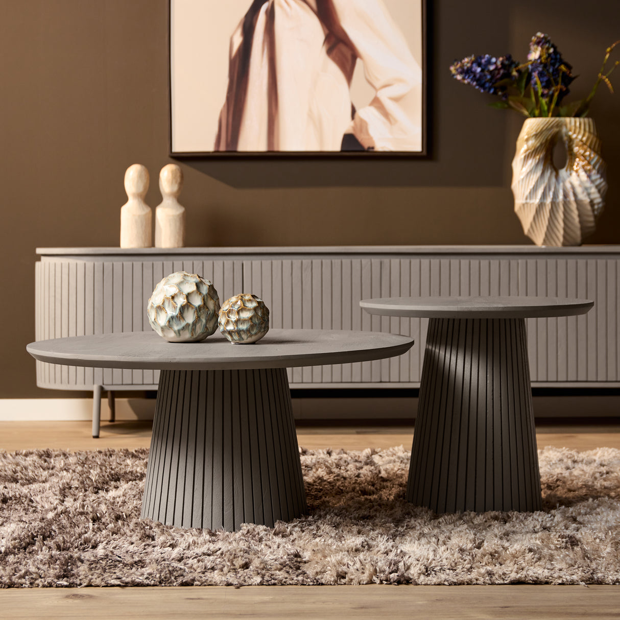 Coffee table Solana | 80 cm | Taupe