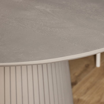 Esszimmertisch – Mangoholz, Taupeoptik, Lattenoptik – Solana | Starfurn