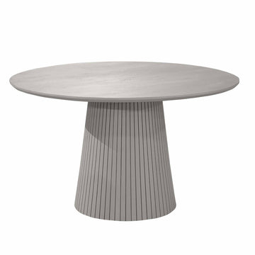 Esszimmertisch – Mangoholz, Taupeoptik, Lattenoptik – Solana | Starfurn