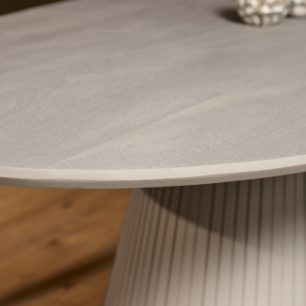Dining Table – Mango Wood, Slatted Look, Oval Shape – Solana | Starfurn