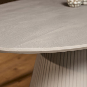 Dining Table – Mango Wood, Slatted Look, Oval Shape – Solana | Starfurn