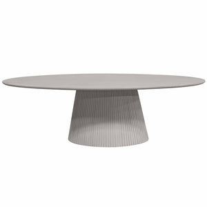 Dining Table – Mango Wood, Slatted Look, Oval Shape – Solana | Starfurn