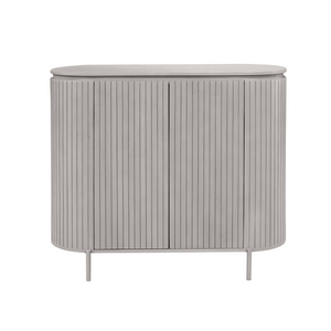 Cabinet – Taupe finish, Vertical slats, Mango wood – Solana | Starfurn