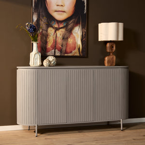 Sideboard – Taupe Finish, Mango Wood Material, Modern Design – Solana | Starfurn