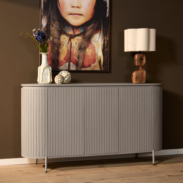 Sideboard – Taupe Oberfläche, Mangoholz Material, Modernes Design – Solana | Starfurn