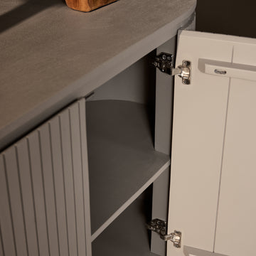 Sideboard – Taupe Oberfläche, Mangoholz Material, Modernes Design – Solana | Starfurn