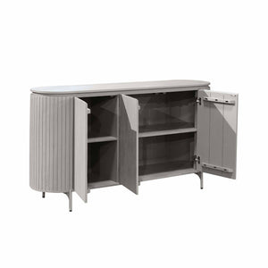 Sideboard – Taupe Finish, Mango Wood Material, Modern Design – Solana | Starfurn