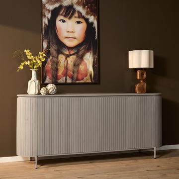 Sideboard – Taupe Oberfläche, Mangoholz Material, Modernes Design – Solana | Starfurn