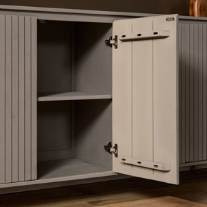Sideboard – Taupe Finish, Mango Wood Material, Modern Design – Solana | Starfurn