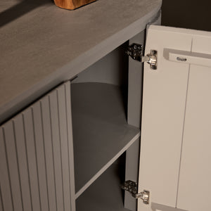 Sideboard – Taupe Finish, Mango Wood Material, Modern Design – Solana | Starfurn