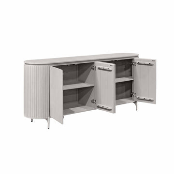 Sideboard – Taupe Oberfläche, Mangoholz Material, Modernes Design – Solana | Starfurn