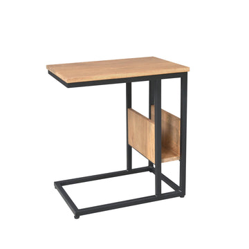 Beistelltisch – Mangoholz, Schwarzmetall, Naturfinish – Slider | Starfurn