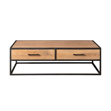 Coffee Table – Rectangular Design, Mango Wood, Drawers – Dakota | Starfurn