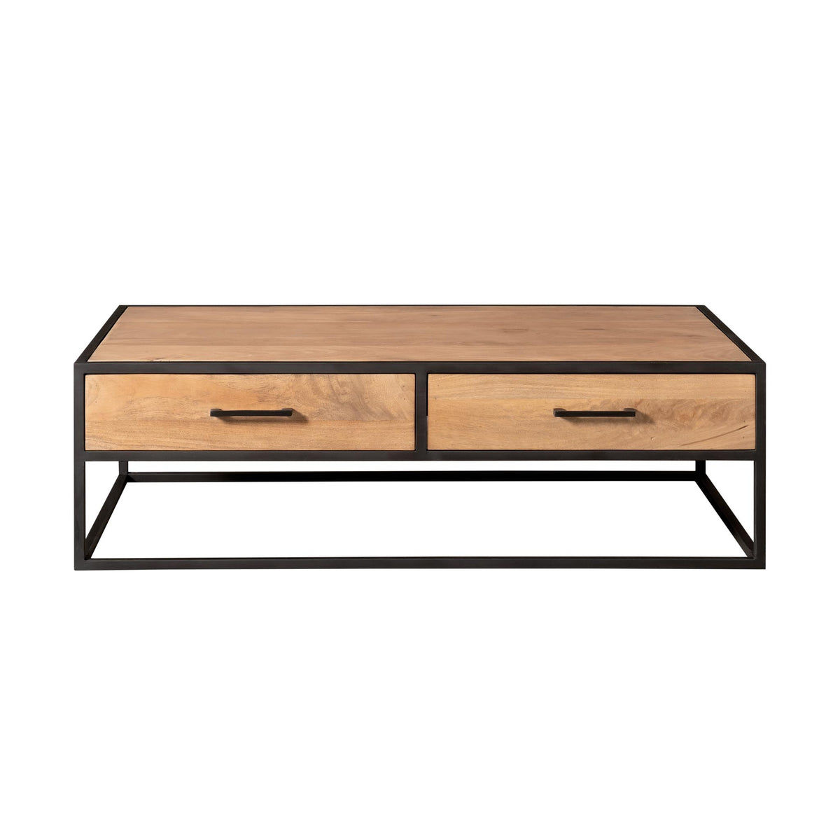 Coffee Table – Rectangular Design, Mango Wood, Drawers – Dakota | Starfurn