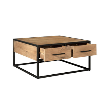 Couchtisch – Mangoholz, Schwarzmetall, Naturfinish - Dakota | Starfurn