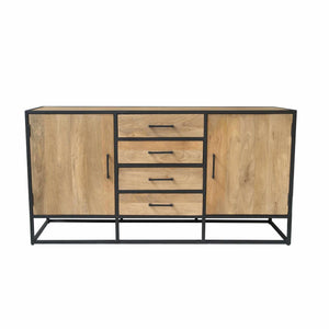 Sideboard – Natürliche Oberfläche, Mangoholz Material, Modernes Design – Dakota | Starfurn