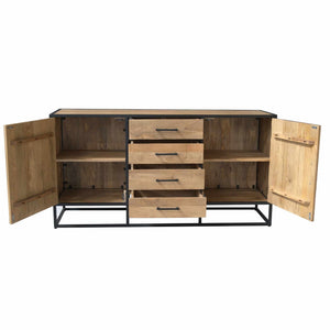 Sideboard – Natürliche Oberfläche, Mangoholz Material, Modernes Design – Dakota | Starfurn