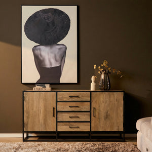 Sideboard – Natürliche Oberfläche, Mangoholz Material, Modernes Design – Dakota | Starfurn