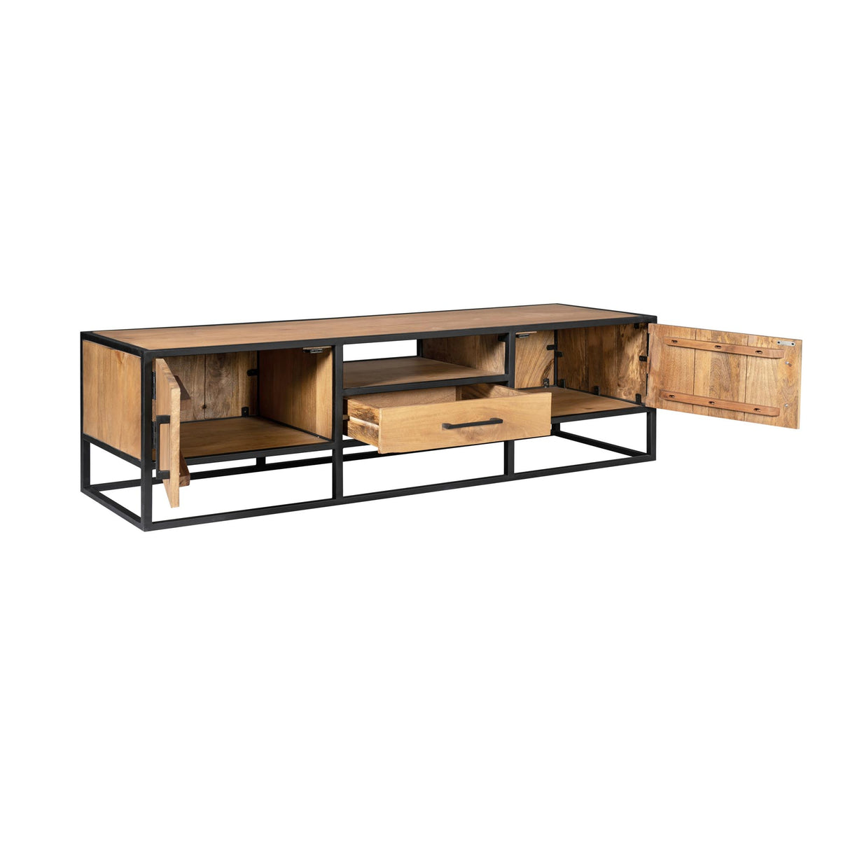 TV-Möbel – Natürliche Oberfläche, Mangoholz Material, Modernes Design - Dakota | Starfurn