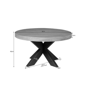 Couchtisch – Mangoholz, Metallgestell, Naturfinish – Dakota | Starfurn