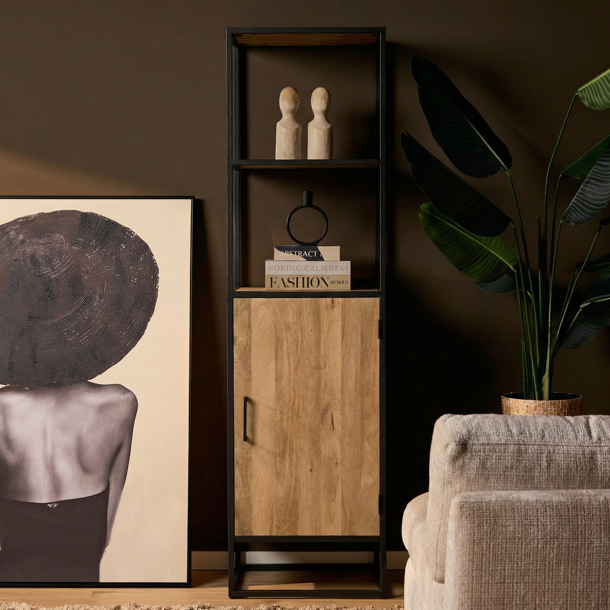 Bücherregal – Natürliche Oberfläche, Mangoholz Material, Modernes Design – Dakota | Starfurn