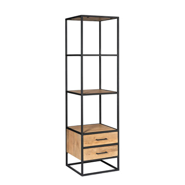 Bookcase – Mango Wood, Metal Frame, Drawers – Dakota | Starfurn