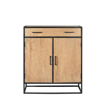 Sideboard – Mangoholz Korpus, Metallgestell, Natürliche Oberfläche – Dakota | Starfurn