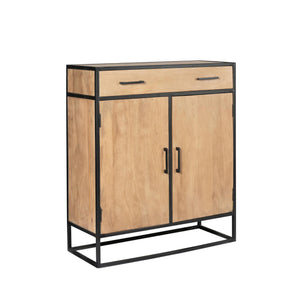 Sideboard – Mangoholz Korpus, Metallgestell, Natürliche Oberfläche – Dakota | Starfurn